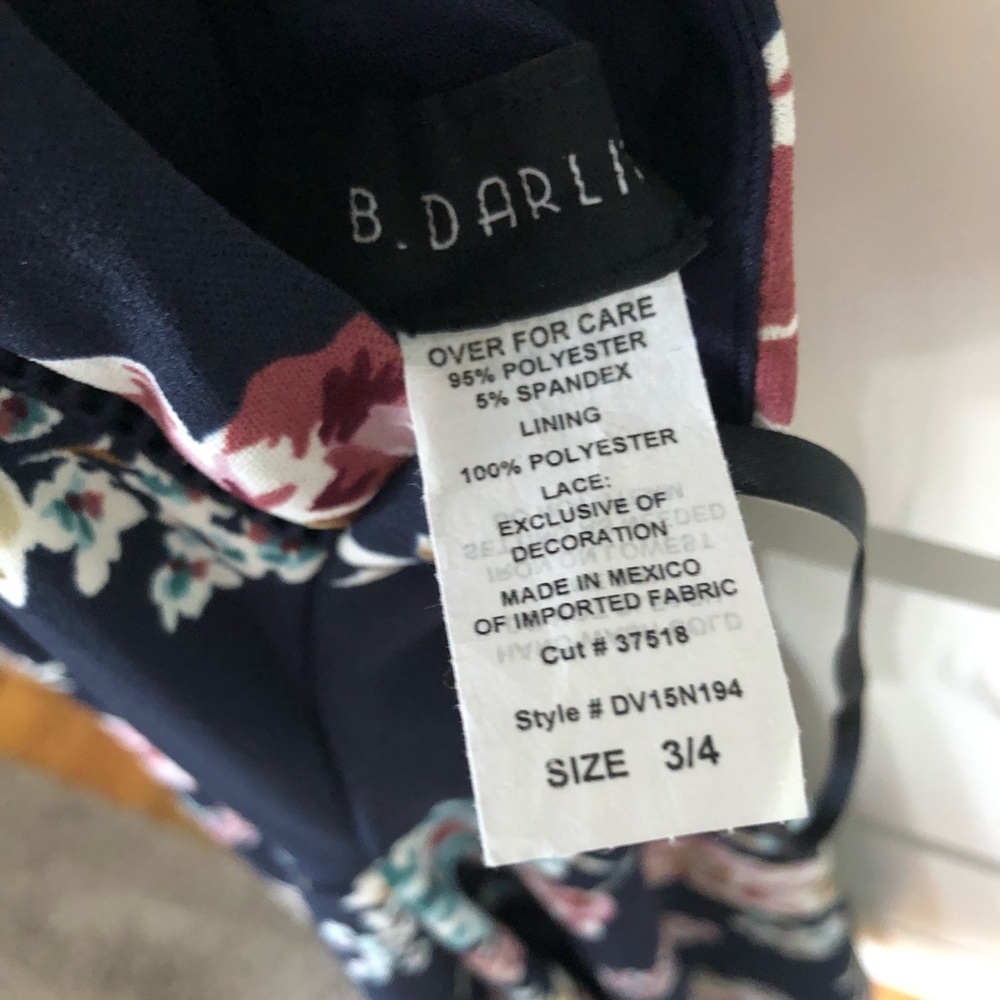 B darlin floral dress size 3/4 - Picture 7 of 7